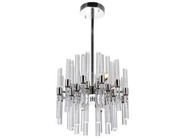 CWI Lighting Miroir 6-Light Polished Nickel Linear Chandelier CWI1137P103613