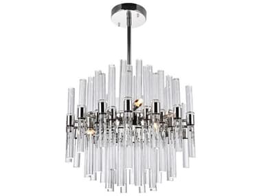 CWI Lighting Miroir 8-Light Polished Nickel Linear Chandelier CWI1137P168613