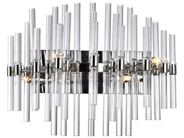 CWI Lighting Miroir 4-Light Polished Nickel Vanity Light CWI1137W184613