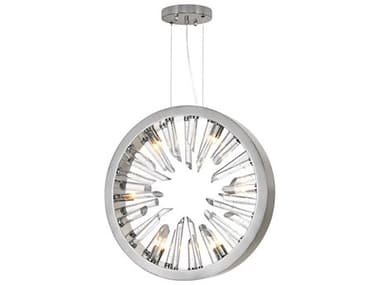 CWI Lighting Spiked 6-Light Polished Nickel Round Pendant CWI1142P206613