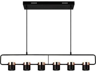 CWI Lighting Moxie Black Linear Island Pendant CWI1147P456101