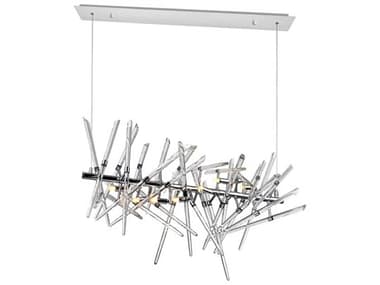 CWI Lighting Icicle 9-Light Chrome Linear Island Pendant CWI1154P379601