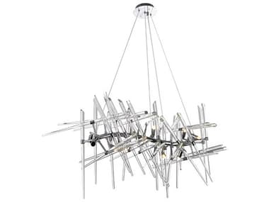 CWI Lighting Icicle 10-Light Chrome Linear Island Pendant CWI1154P3910601