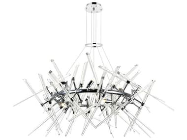 CWI Lighting Icicle 12-Light Chrome Linear Sputnik Chandelier CWI1154P4212601R