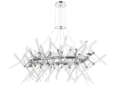 CWI Lighting Icicle 12-Light Chrome Linear Sputnik Island Pendant CWI1154P4312601O