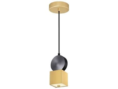 CWI Lighting Saleen Sun Gold Black Geometric Mini Pendant CWI1156P4625