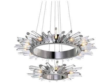 CWI Lighting Thorns 18-Light Polished Nickel Chandelier CWI1170P3218613