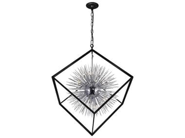 CWI Lighting Starburst 20-Light Chrome Black Geometric Sputnik Chandelier CWI1178P4420601