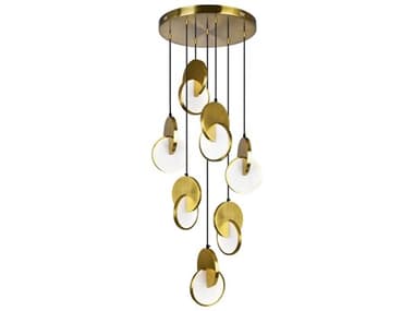 CWI Lighting Tranche Brushed Brass Geometric Pendant CWI1206P247629