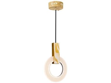 CWI Lighting Anello White Oak Wood Round Mini Pendant CWI1214P81236