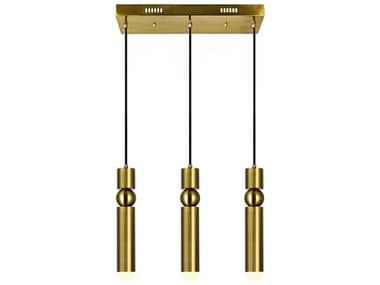 CWI Lighting Chime Brass Linear Island Pendant CWI1225P203625