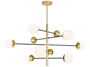 CWI Lighting Compass 10-Light Medallion Gold Globe Chandelier CWI1226P3810169