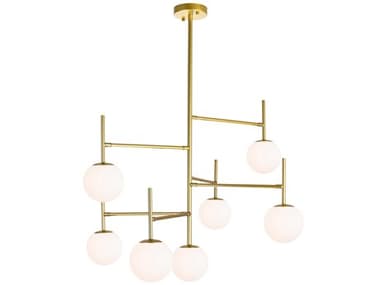 CWI Lighting Tourch 7-Light Medallion Gold Globe Chandelier CWI1228P367169