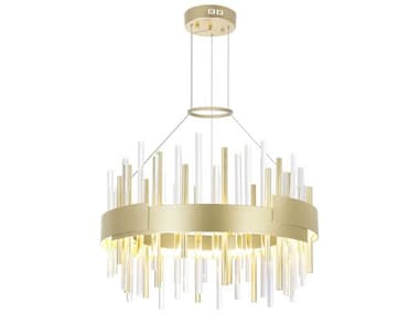 CWI Lighting Millipede Satin Gold Linear Round Pendant CWI1245P20602