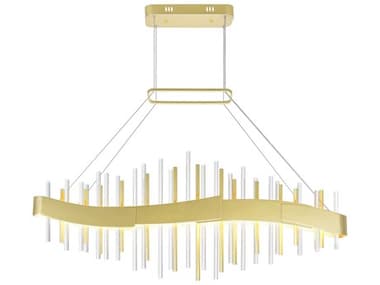 CWI Lighting Millipede Satin Gold Linear Island Pendant CWI1245P40602