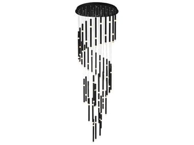 CWI Lighting Flute Black Linear Pendant CWI1262P3054101