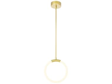 CWI Lighting Hoops Satin Gold Round Mini Pendant CWI1273P101602