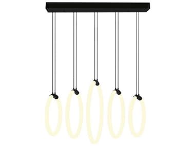 CWI Lighting Hoops Black Round Pendant CWI1273P235101RC