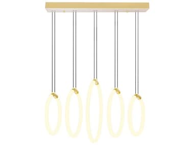 CWI Lighting Hoops Satin Gold Round Pendant CWI1273P235602RC