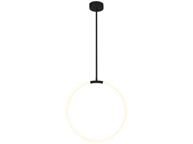 CWI Lighting Hoops Black Round Pendant CWI1273P241101