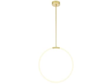 CWI Lighting Hoops Satin Gold Round Pendant CWI1273P241602