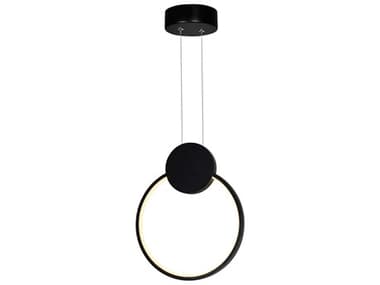 CWI Lighting Pulley Black Geometric Round Mini Pendant CWI1297P101101