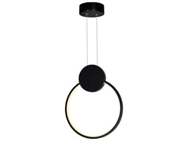 CWI Lighting Pulley Black Geometric Round Mini Pendant CWI1297P121101