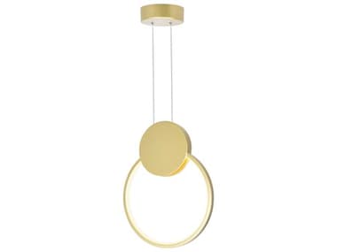 CWI Lighting Pulley Satin Gold Geometric Round Mini Pendant CWI1297P121602