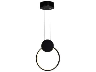 CWI Lighting Pulley Black Geometric Round Mini Pendant CWI1297P81101