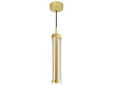 CWI Lighting Neva Satin Gold Cylinder Mini Pendant CWI1343P3602C