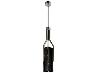 CWI Lighting Fermont 6-Light Satin Nickel Pearl Black Cylinder Mini Pendant CWI1583P86612