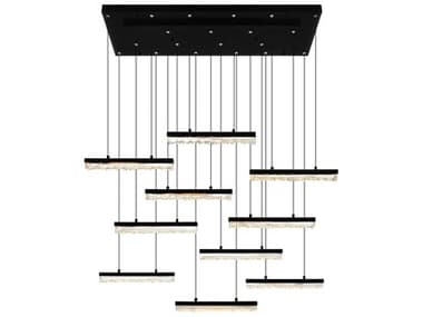 CWI Lighting Stagger Black Linear Island Pendant CWI1588P4810101