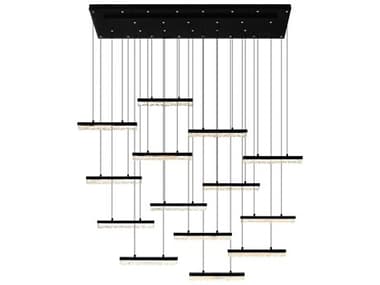 CWI Lighting Stagger Black Linear Island Pendant CWI1588P6014101