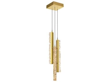 CWI Lighting Stagger Brass Linear Mini Pendant CWI1588P63624