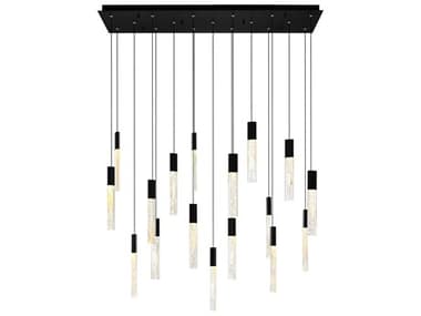 CWI Lighting Greta Black Linear Island Pendant CWI1589P4817101RC