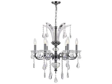 CWI Lighting Glorious 6-Light Chrome Traditional Candelabra Chandelier CWI2024P24C6