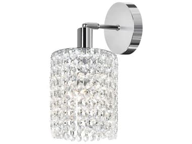 CWI Lighting Glitz 1-Light Chrome Wall Sconce CWI4281WRRCLEAR