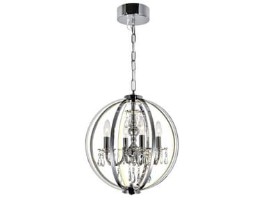 CWI Lighting Abia 4-Light Chrome Globe Chandelier CWI5025P16C4