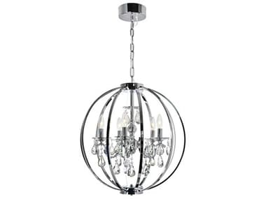 CWI Lighting Abia 5-Light Chrome Globe Chandelier CWI5025P22C5