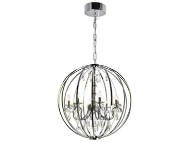 CWI Lighting Abia 8-Light Chrome Globe Chandelier CWI5025P34C8