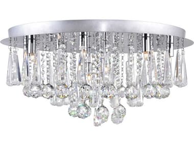 CWI Lighting Brianna 12-Light Chrome Flush Mount CWI5035C24CR