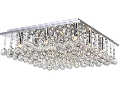 CWI Lighting Sparkle 9-Light Chrome Flush Mount CWI5052C20CS