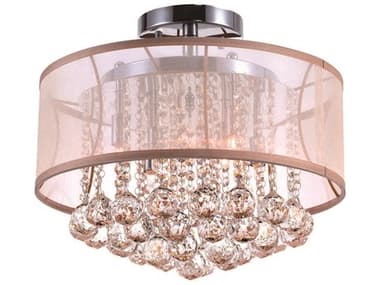 CWI Lighting Radiant 6-Light Chrome Traditional Drum Semi Flush Mount CWI5062C16CCHPG