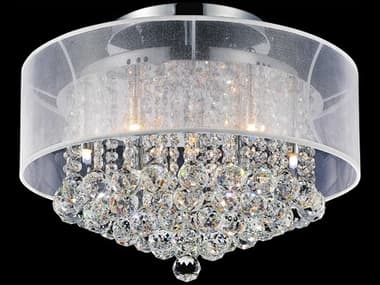 CWI Lighting Radiant 9-Light Chrome Traditional Drum Semi Flush Mount CWI5062C20CCLEARW