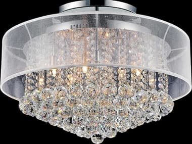 CWI Lighting Radiant 12-Light Chrome Traditional Drum Semi Flush Mount CWI5062C24CCLEARW