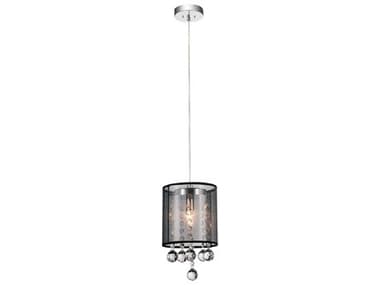 CWI Lighting Radiant 1-Light Chrome Traditional Drum Mini Pendant CWI5062P6C1CLEARB