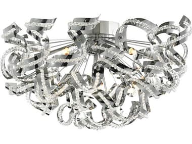 CWI Lighting Swivel 13-Light Chrome Sputnik Flush Mount CWI5067C22C