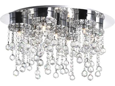 CWI Lighting Monica 7-Light Chrome Flush Mount CWI5072C24CR