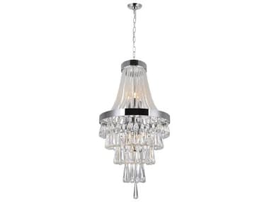 CWI Lighting Vast 6-Light Chrome Empire Chandelier CWI5078P16C