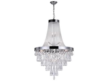 CWI Lighting Vast 17-Light Chrome Empire Chandelier CWI5078P32CCLEAR